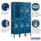 Salsbury Industries 2 Tier Vented Locker, 36"Wx66"Hx12"D, 6 Door, Blue, Unassembled 72352BL-U - alternate 3
